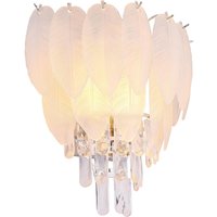 GLOBO Wandleuchte Chrom Rauch Metall Kunststoff B/H/T: ca. 35,5x40x20,5 cm E14 3 Brennstellen von Globo