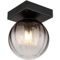 GLOBO Wandleuchte schwarz klar Metall H/D: ca. 15x12 cm 1 Brennstellen von Globo