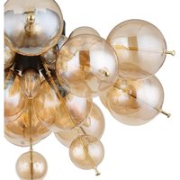 Globo - gebraucht] Deckenleuchte Lampe Udo Glas Amber ø 55 Cm E14 Dimmbar Wohnzimmer Leuchte B-Ware von Globo