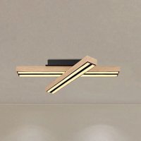Globo - gebraucht] LED-Deckenlampe Doro Länge 51,5 cm eiche Holz Deckenleuchte Lampe Leuchte von Globo