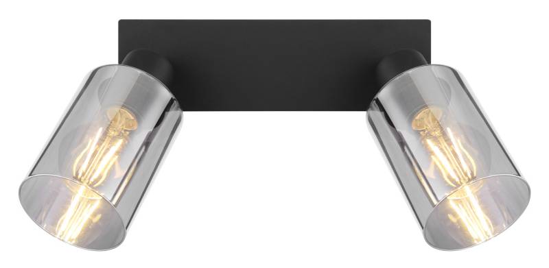 Globo 2er Spot Hadera schwarz 27 x 9 cm 2 x E 27, max. 15 W, dimmbar von Globo