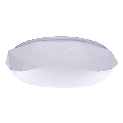 GLOBO Deckenlampe Deckenleuchte 39 cm Schlafzimmer Lampen LED Deckenleuchte, Metall Acryl, 1x LED 18W 1500Lm warmweiß, DxH 39x10 cm von GLOBO