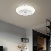 Globo - Deckenlampe Deckenventilator mit Beleuchtung leise Deckenleuchte mit Ventilator Schlafzimmer, Memoryfunktion kühlend, 18 Watt led 1400lm von Globo