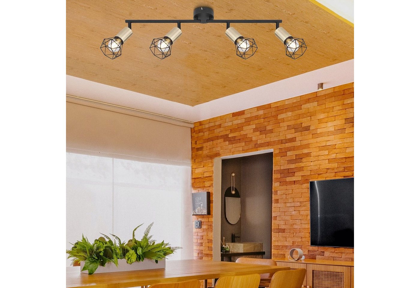 GLOBO LIGHTING Deckenleuchte Deckenleuchte Wohnzimmer schwarz Deckenlampe Schlafzimmer 54802S-4AB GLOBO LIGHTING Deckenleuchte Deckenleuchte Wohnzimmer schwarz Deckenlampe Schlafzimmer 54802S-4AB von GLOBO LIGHTING