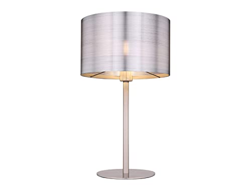 Globo Design Nacht Tisch Lampe Schlaf Wohn Zimmer Lese Leuchte silber metallic 15365T von Globo