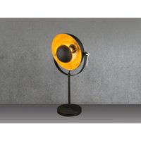 Große led Tischleuchte aus Metall Schwarz Gold, Höhe 56,5cm von Globo