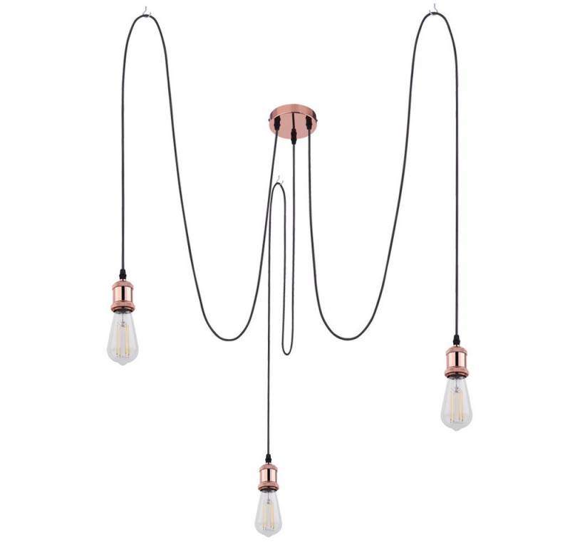 GLOBO LIGHTING Hängeleuchte, Leuchtmittel nicht inklusive, Pendellampe Hängeleuchte Wohnzimmerlampe 3 flammig kupfer H 3x 200 cm GLOBO LIGHTING Hängeleuchte, Leuchtmittel nicht inklusive, Pendellampe Hängeleuchte Wohnzimmerlampe 3 flammig kupfer H 3x 200 cm von GLOBO LIGHTING