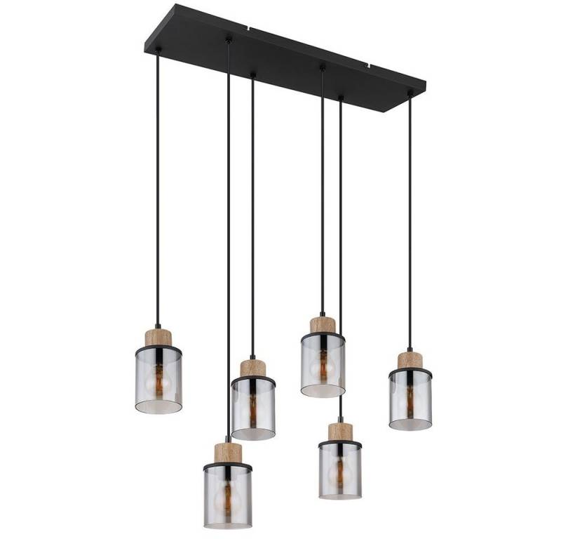 GLOBO LIGHTING Pendelleuchte, Leuchtmittel nicht inklusive, Hängeleuchte Esszimmerlampe 6 Flammig Höhenverstellbar Holz Rauchglas GLOBO LIGHTING Pendelleuchte, Leuchtmittel nicht inklusive, Hängeleuchte Esszimmerlampe 6 Flammig Höhenverstellbar Holz Rauchglas von GLOBO LIGHTING