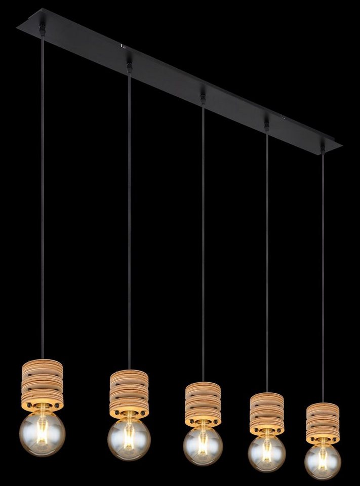 GLOBO LIGHTING Hängeleuchte Hängeleuchte Esszimmer Hängelampe Pendelleuchte 5 Flammig Schwarz von GLOBO LIGHTING
