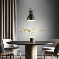 Hängelampe Wohnzimmerleuchte Esszimmerlampe Pendelleuchte Küchenlampe Deckenleuchte, Metall schwarz, 1x E27, h 120 cm Hängelampe Wohnzimmerleuchte Esszimmerlampe Pendelleuchte Küchenlampe Deckenleuchte, Metall schwarz, 1x E27, h 120 cm von Globo