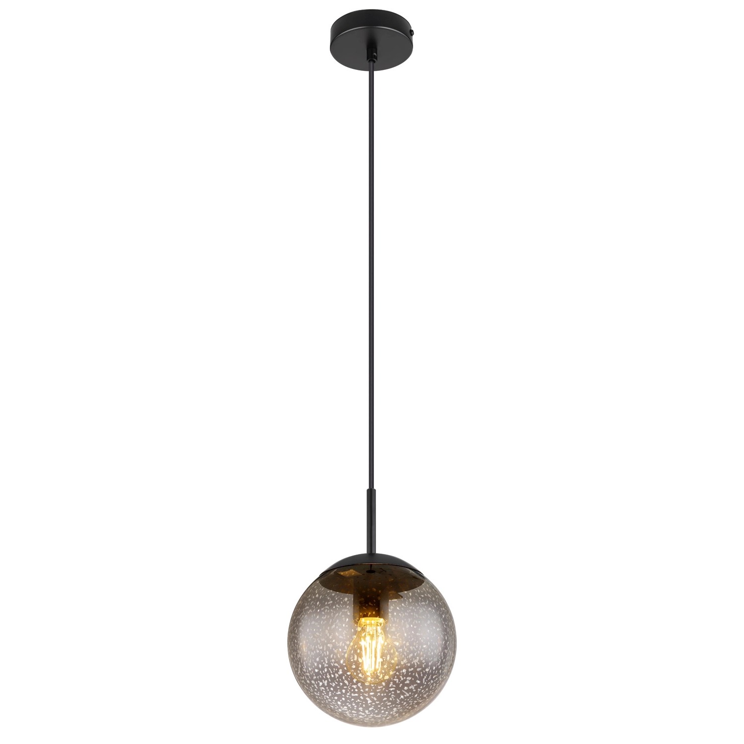 Globo Hängeleuchte Samos Schwarz/Rauchfarben Ø 20 cm Globo Hängeleuchte Samos Schwarz/Rauchfarben Ø 20 cm von Globo