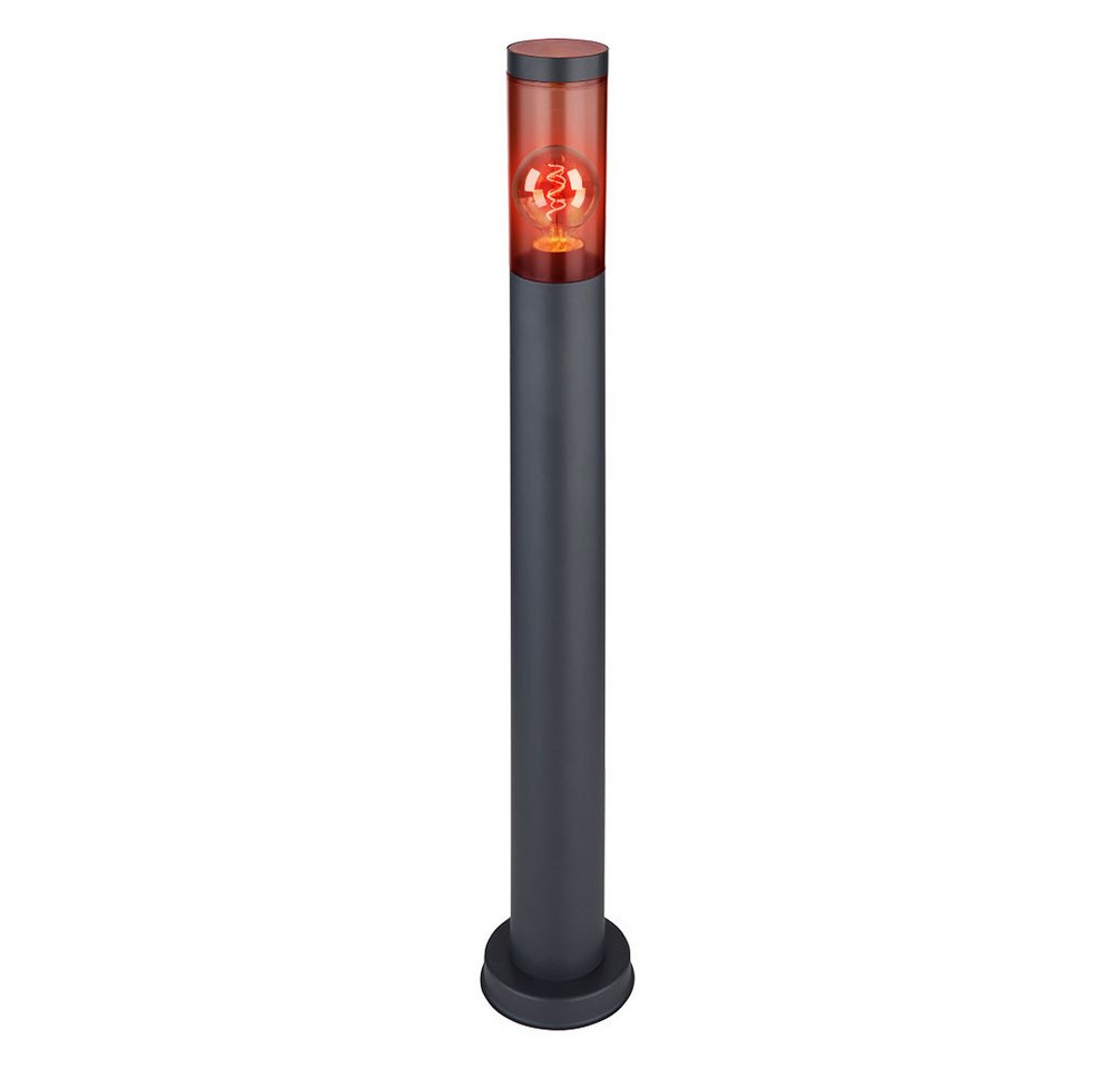 GLOBO LIGHTING LED Außen-Stehlampe, Leuchtmittel inklusive, Kaltweiß, Warmweiß, Neutralweiß, Tageslichtweiß, Farbwechsel, Smart RGB LED Standleuchte Außenlampe Sockelleuchte rauch von GLOBO LIGHTING