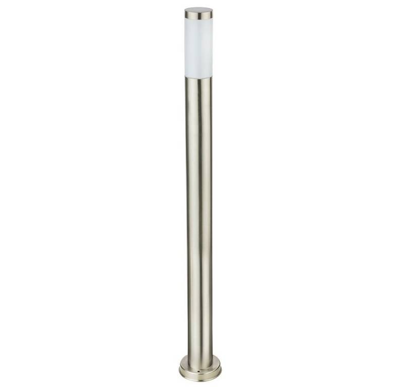 GLOBO LIGHTING LED Außen-Stehlampe, Leuchtmittel inklusive, Warmweiß, Außenleuchte Stehlampe Wegeleuchte LED Gartenlampe silber opal von GLOBO LIGHTING