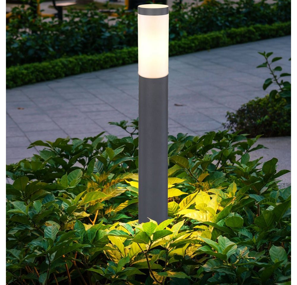 Globo LED Außen-Stehlampe, Leuchtmittel inklusive, Warmweiß, Außenleuchte Stehlampe Wegeleuchte außen Gartenlampen schwarz braun von Globo