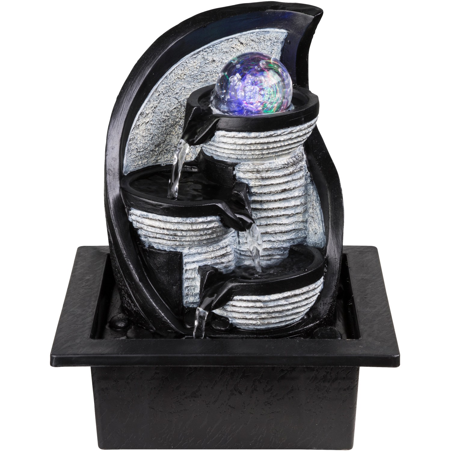 Globo LED-Brunnen Albert Kunststoff Grau von Globo