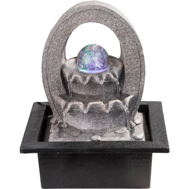 Globo LED-Brunnen Albert Kunststoff Grau von Globo