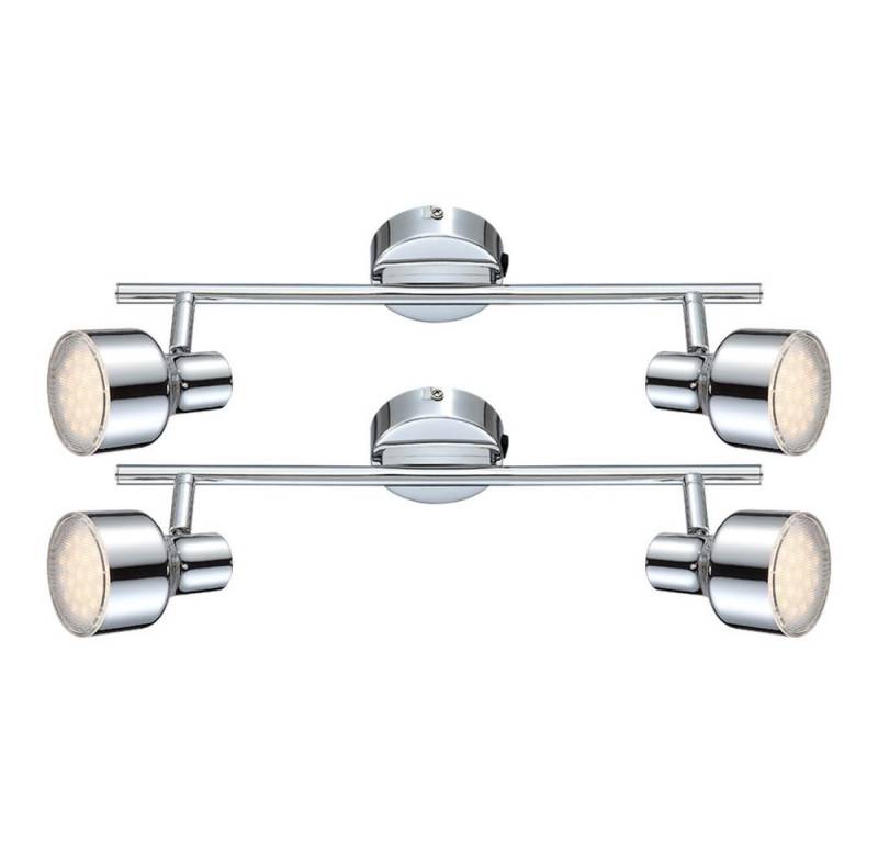 GLOBO LIGHTING LED Deckenleuchte, LED-Leuchtmittel fest verbaut, Warmweiß, Deckenleuchte Spotlampe LED Strahler verstellbar Chrom Wohnzimmer GLOBO LIGHTING LED Deckenleuchte, LED-Leuchtmittel fest verbaut, Warmweiß, Deckenleuchte Spotlampe LED Strahler verstellbar Chrom Wohnzimmer von GLOBO LIGHTING