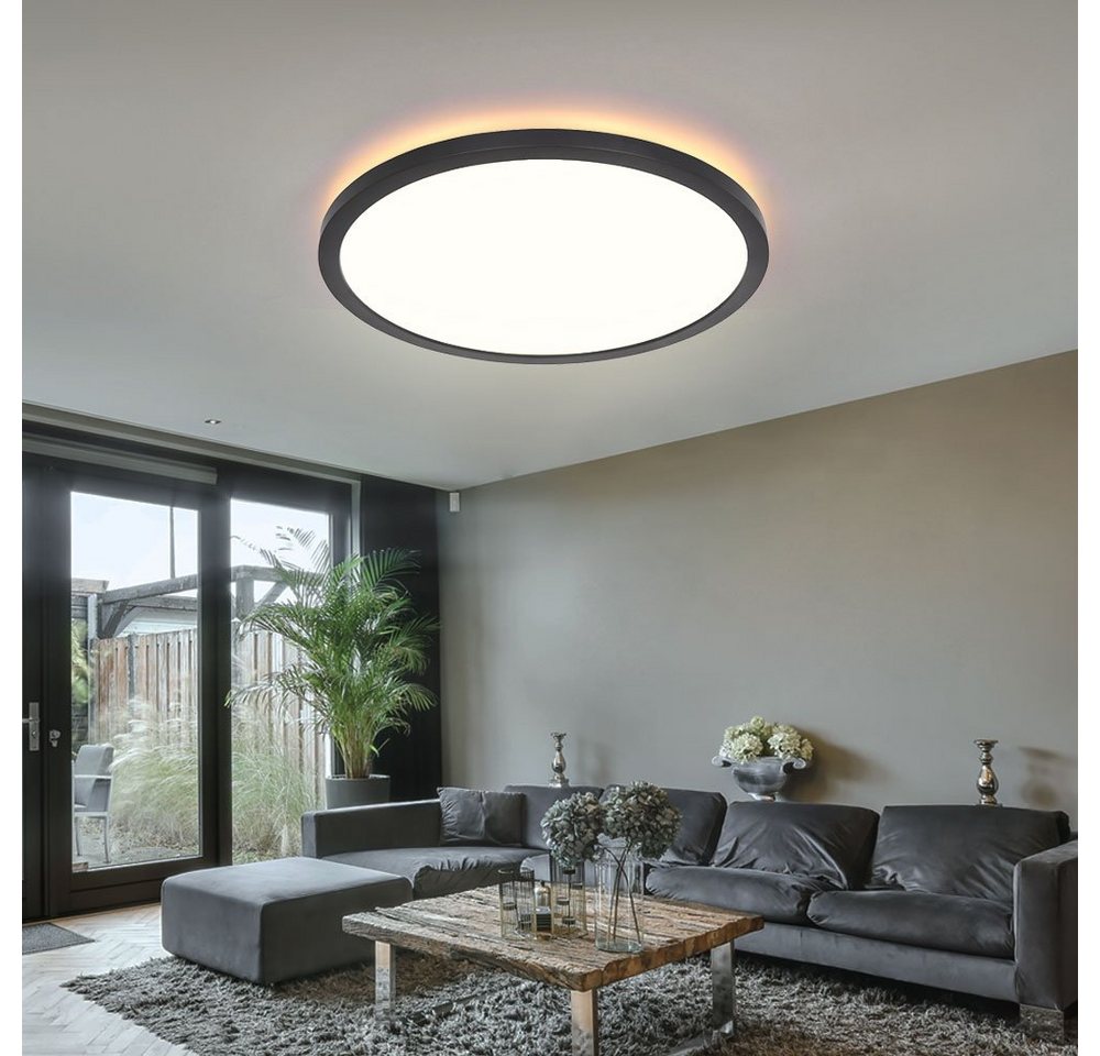 GLOBO LIGHTING LED Deckenleuchte, LED-Leuchtmittel fest verbaut, Warmweiß, LED Deckenlampe schwarz Badezimmer dimmbar Wohnzimmerlampe Backlight GLOBO LIGHTING LED Deckenleuchte, LED-Leuchtmittel fest verbaut, Warmweiß, LED Deckenlampe schwarz Badezimmer dimmbar Wohnzimmerlampe Backlight von GLOBO LIGHTING