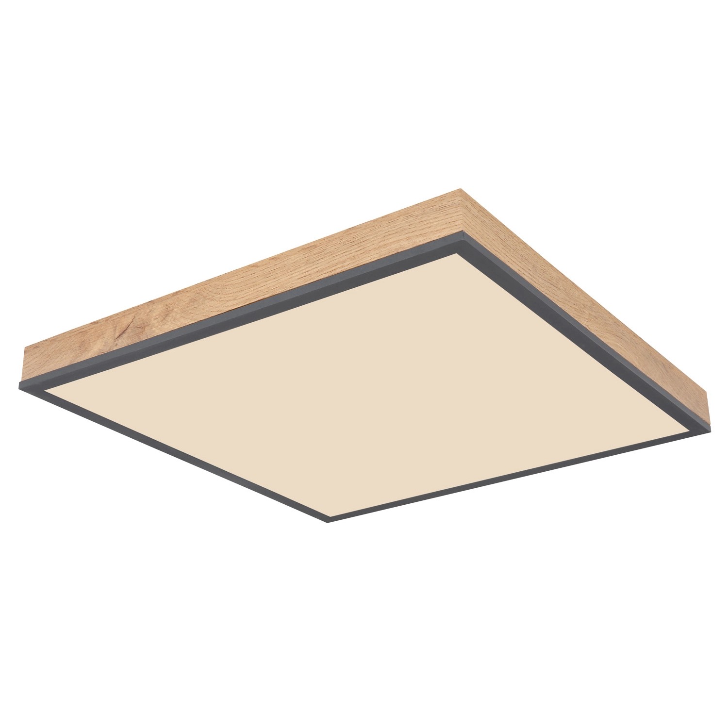 Globo LED-Deckenleuchte Doro Holzfarben/Graphit 45 x 45 cm Globo LED-Deckenleuchte Doro Holzfarben/Graphit 45 x 45 cm von Globo