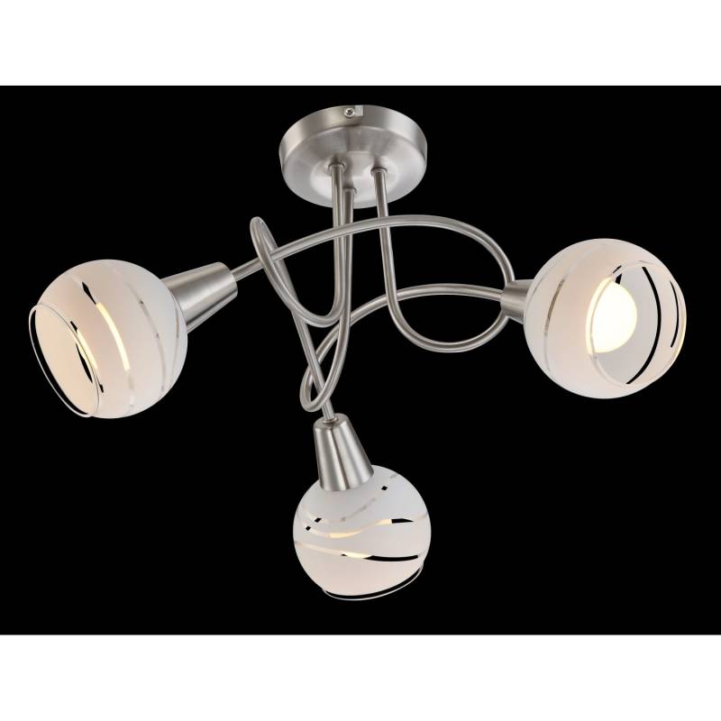 Globo LED-Deckenleuchte Elliott Metall Glas 3 Spots von Globo