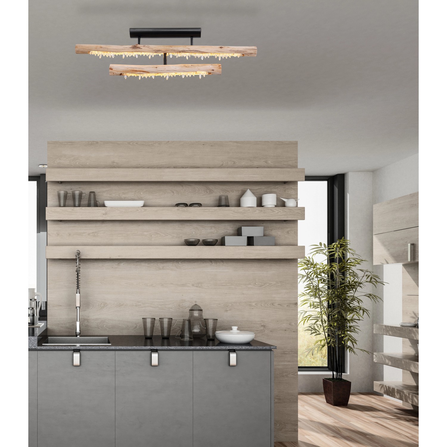 Globo LED-Deckenleuchte Felicitas 1-flammig Schwarz matt 1000 x 600 x 300 mm Globo LED-Deckenleuchte Felicitas 1-flammig Schwarz matt 1000 x 600 x 300 mm von Globo