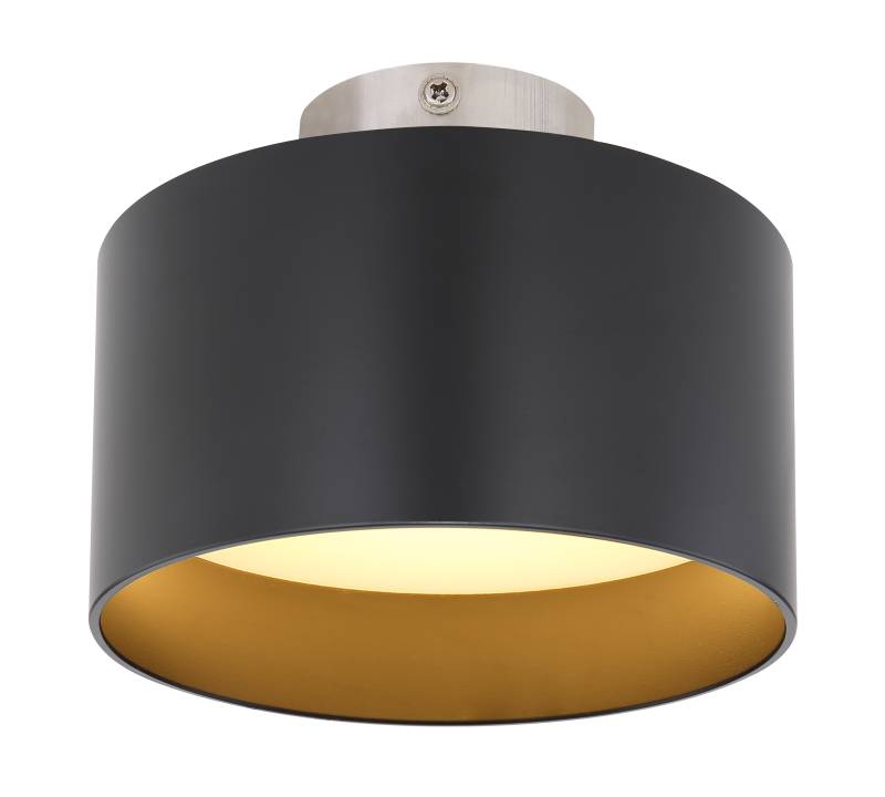 Globo LED-Deckenleuchte Jenny 1-flammig in Aluminium schwarz von Globo