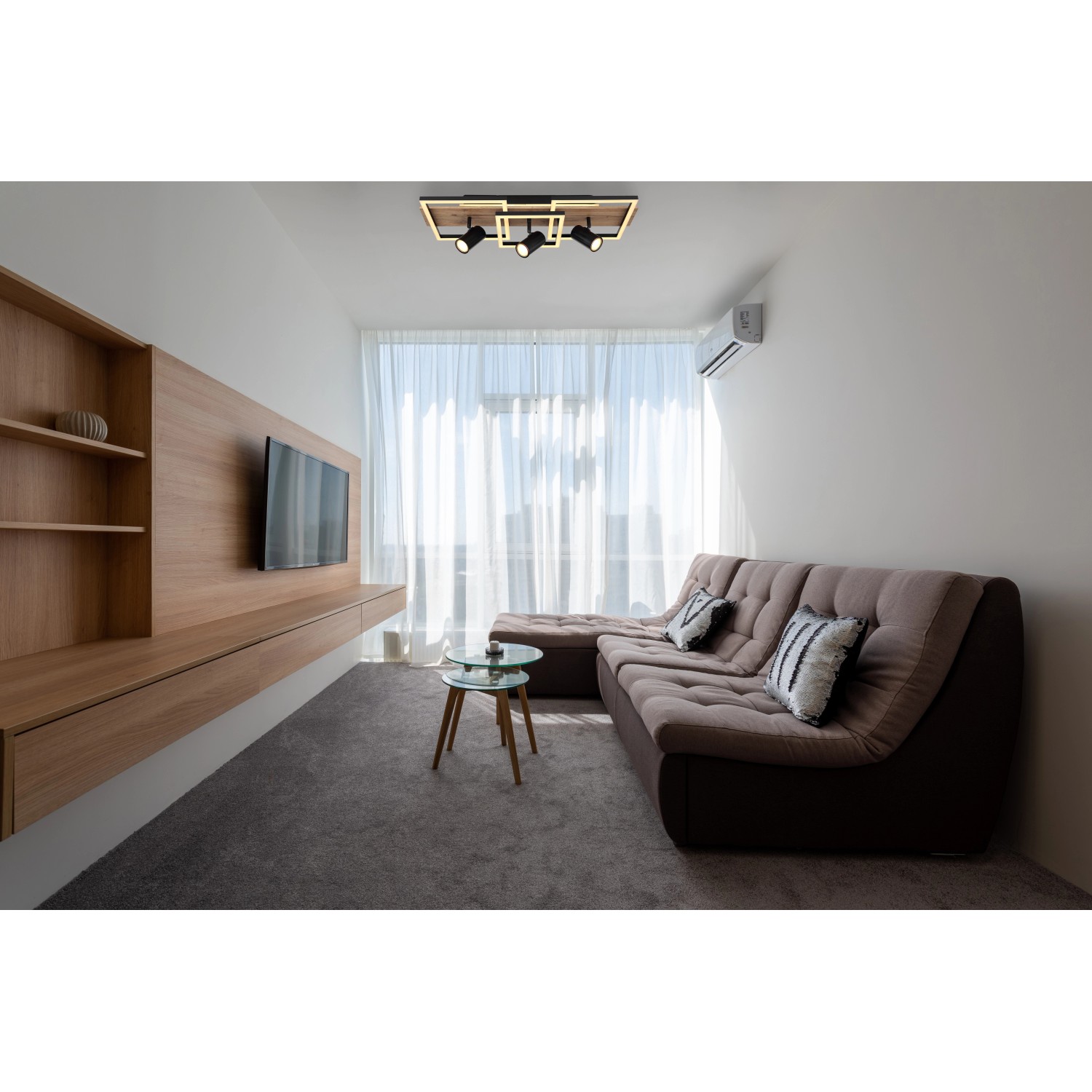 Globo LED-Deckenleuchte Kassu 4-flammig Schwarz matt 720 x 270 x 180 mm Globo LED-Deckenleuchte Kassu 4-flammig Schwarz matt 720 x 270 x 180 mm von Globo