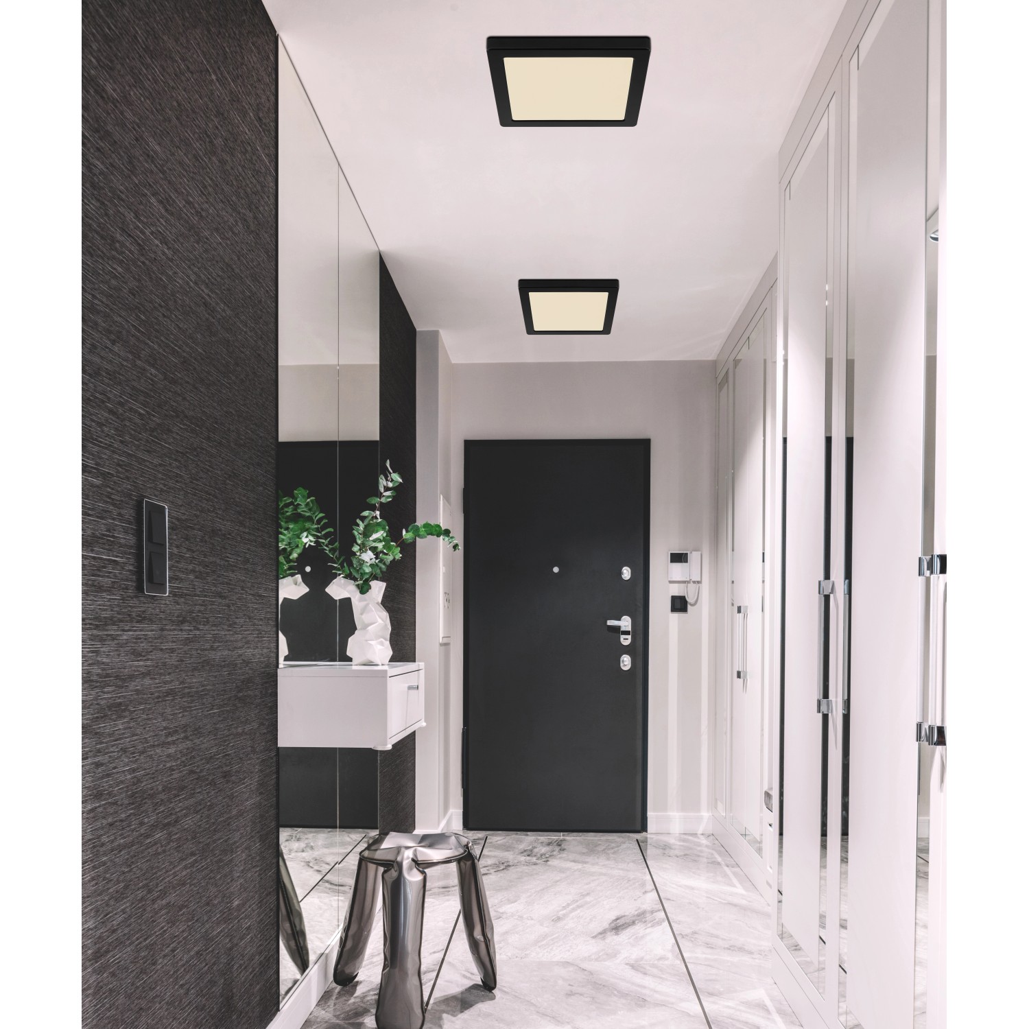 Globo LED-Deckenleuchte Lasse 1-flammig Schwarz 217 x 217 x 17 mm Globo LED-Deckenleuchte Lasse 1-flammig Schwarz 217 x 217 x 17 mm von Globo