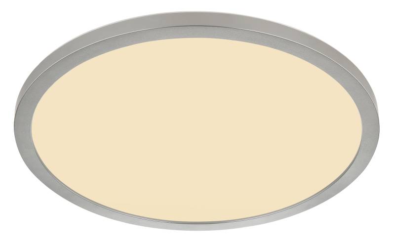Globo LED-Deckenleuchte SAPANA Ø ca. 42cm in Kunstoff Nickel matt/Opal weiß von Globo