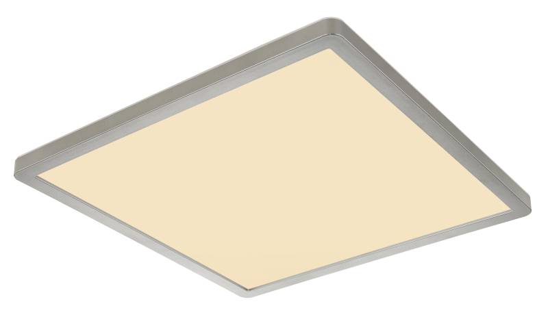 Globo LED-Deckenleuchte SAPANA ca. 29,4x29,4cm in Kunstoff Nickel matt/Opal weiß von Globo