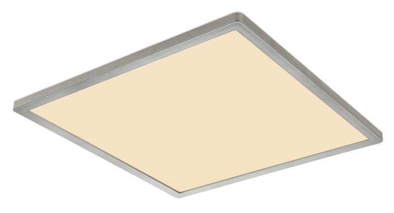 Globo LED-Deckenleuchte SAPANA ca. 42x42cm in Kunstoff Nickel matt/Opal weiß von Globo