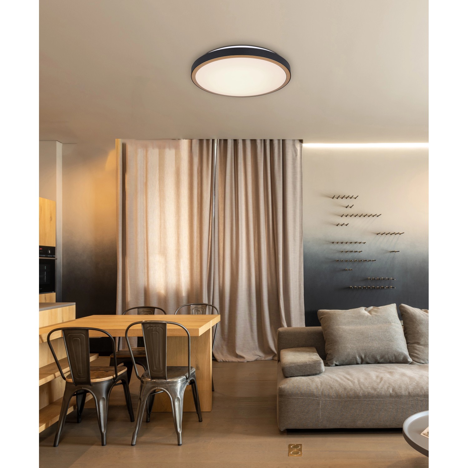 Globo LED-Deckenleuchte Sammi 1-flammig Schwarz-Weiß 420 x 95 mm Globo LED-Deckenleuchte Sammi 1-flammig Schwarz-Weiß 420 x 95 mm von Globo