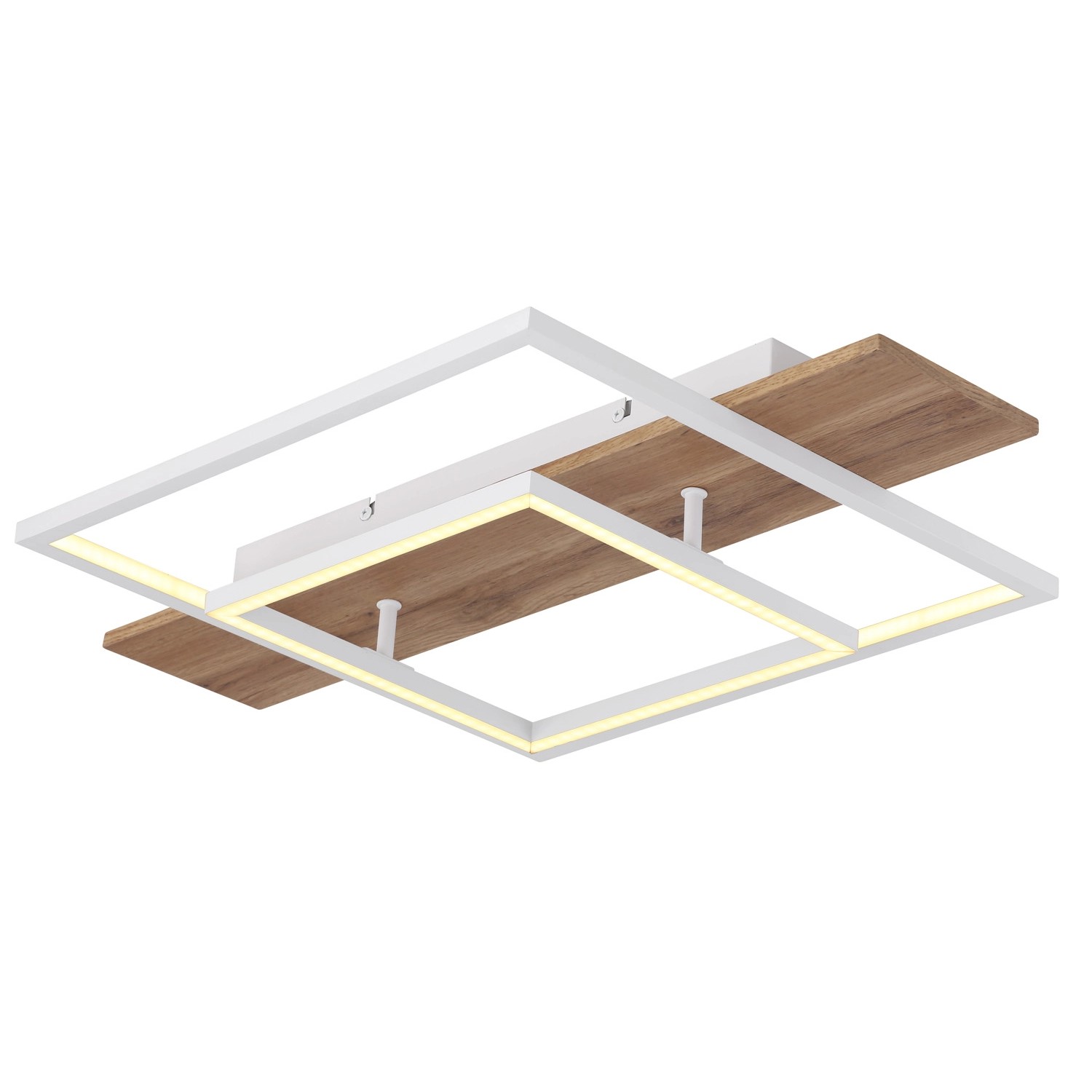 Globo LED-Deckenleuchte Vanni Holzfarben/Weiß 60 x 40 cm Globo LED-Deckenleuchte Vanni Holzfarben/Weiß 60 x 40 cm von Globo