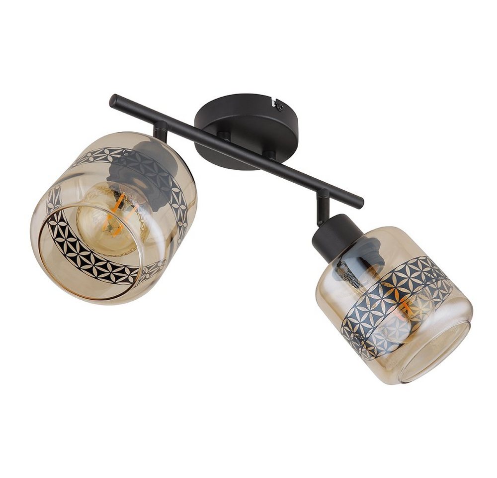 GLOBO LIGHTING Deckenspot, Leuchtmittel nicht inklusive, Deckenlampe Leuchte beweglich Spot Glas Lebensblume Spotleiste schwarz GLOBO LIGHTING Deckenspot, Leuchtmittel nicht inklusive, Deckenlampe Leuchte beweglich Spot Glas Lebensblume Spotleiste schwarz von GLOBO LIGHTING