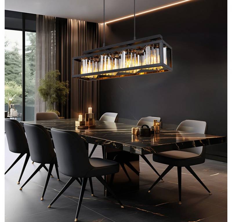 GLOBO LIGHTING LED-Hängeleuchte, Leuchtmittel inklusive, Warmweiß, Kristall Pendelleuchte Hängelampe Wohnzimmer LED Hängeleuchte von GLOBO LIGHTING