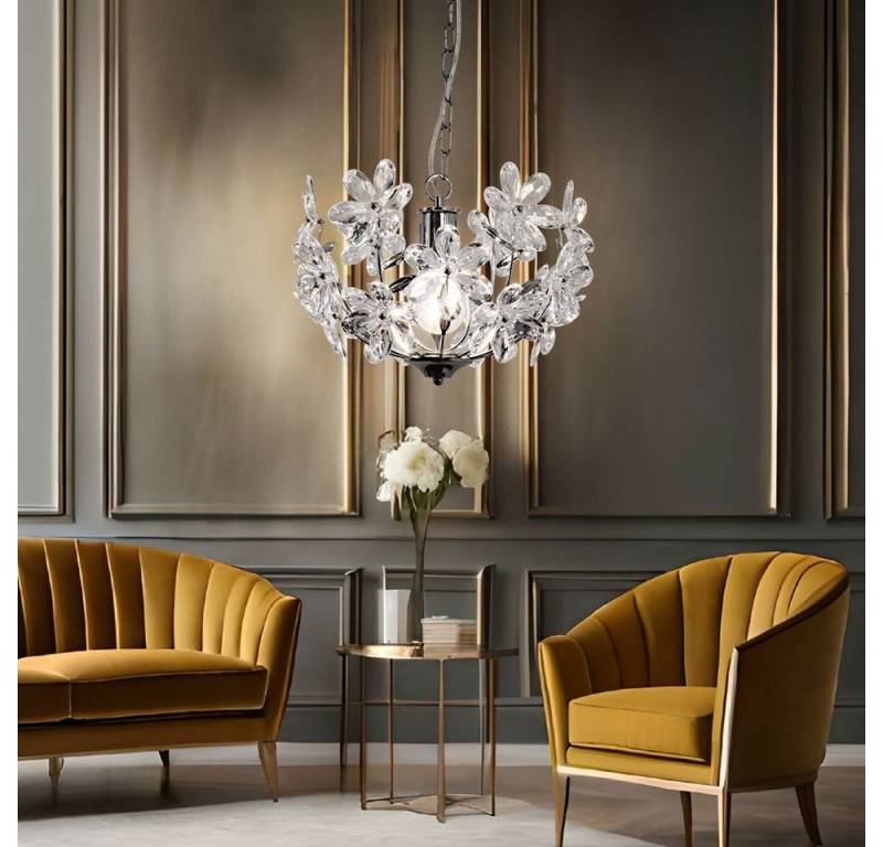 GLOBO LIGHTING LED-Hängeleuchte, Leuchtmittel nicht inklusive, Pendelleuchte Hängeleuchte Blätterleuchte Deckenpendel Blumen von GLOBO LIGHTING