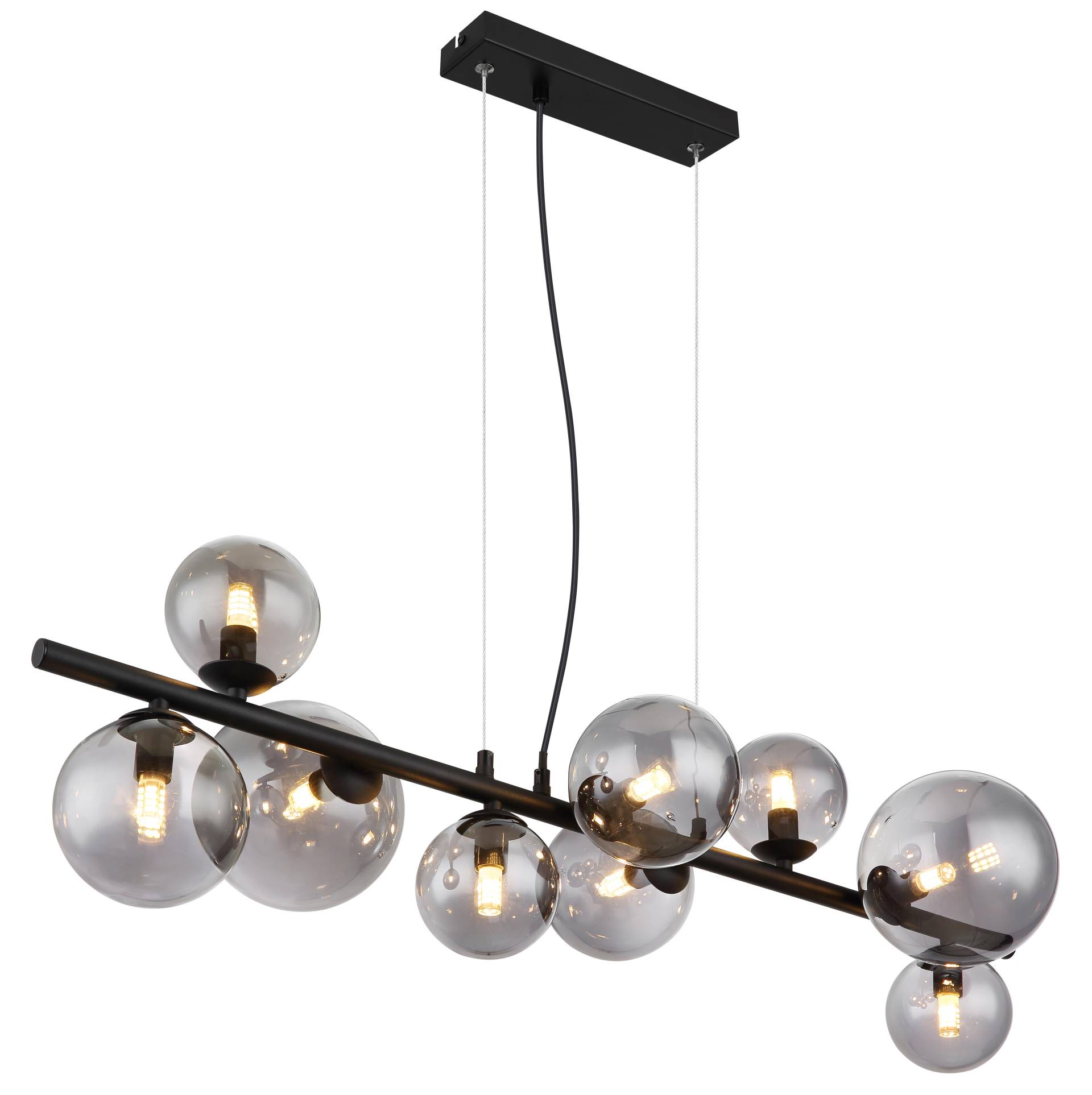 Globo LED-Hängeleuchte RIHA 9-flammig in Farbe schwarz matt Globo LED-Hängeleuchte RIHA 9-flammig in Farbe schwarz matt von Globo