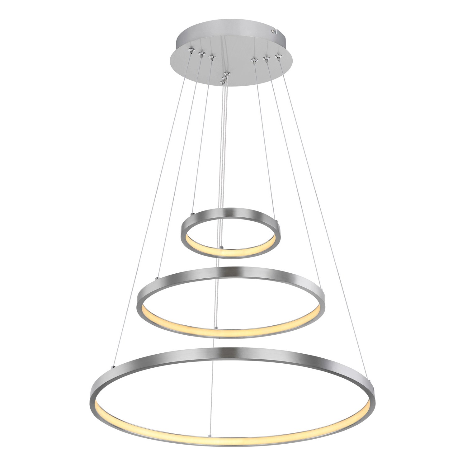 Globo LED-Hängeleuchte Ralph Metallfarben Ø 51 cm 3 Lichtringe Globo LED-Hängeleuchte Ralph Metallfarben Ø 51 cm 3 Lichtringe von Globo