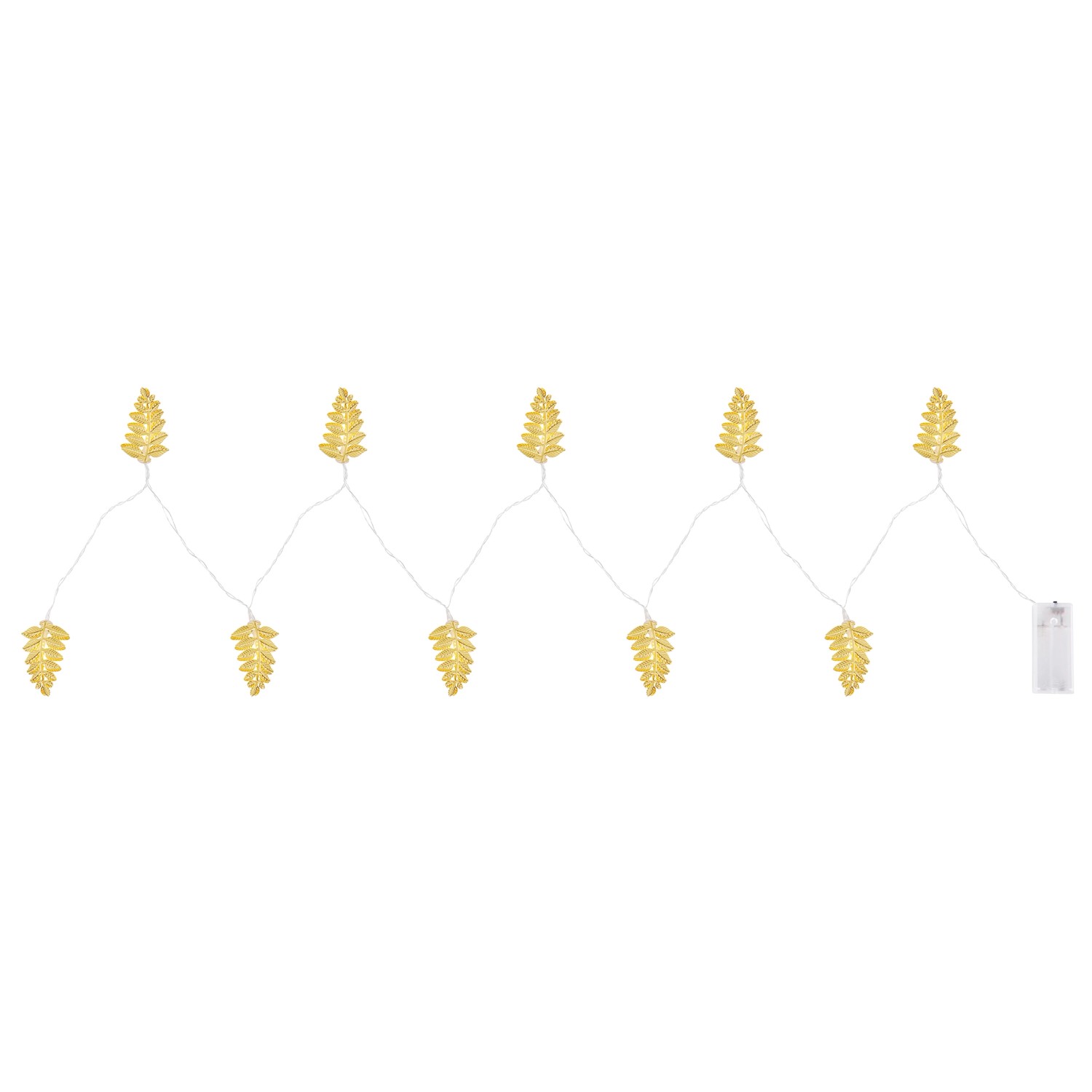 Globo LED-Lichterkette Blätter 10 LEDs Kunststoff 165 cm Gold Globo LED-Lichterkette Blätter 10 LEDs Kunststoff 165 cm Gold von Globo