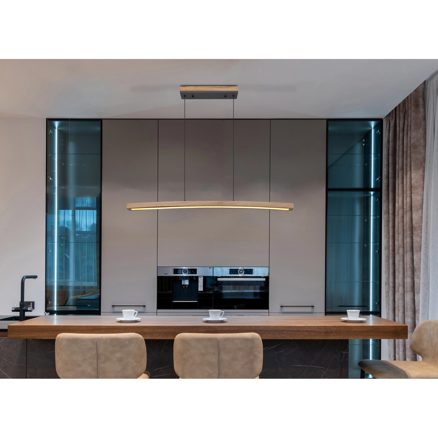Globo LED-Pendelleuchte Doro 1-flammig Graphit 1000 x 70 x 1200 mm Globo LED-Pendelleuchte Doro 1-flammig Graphit 1000 x 70 x 1200 mm von Globo