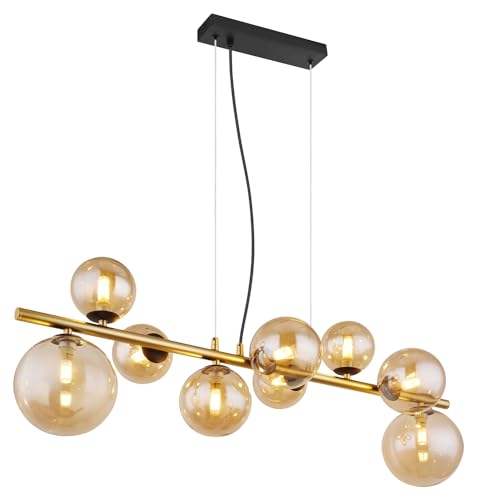 GLOBO LED-Pendelleuchte - Messingfarben - Schwarz - Metall - H 120 cm - 9-flammig GLOBO LED-Pendelleuchte - Messingfarben - Schwarz - Metall - H 120 cm - 9-flammig von GLOBO