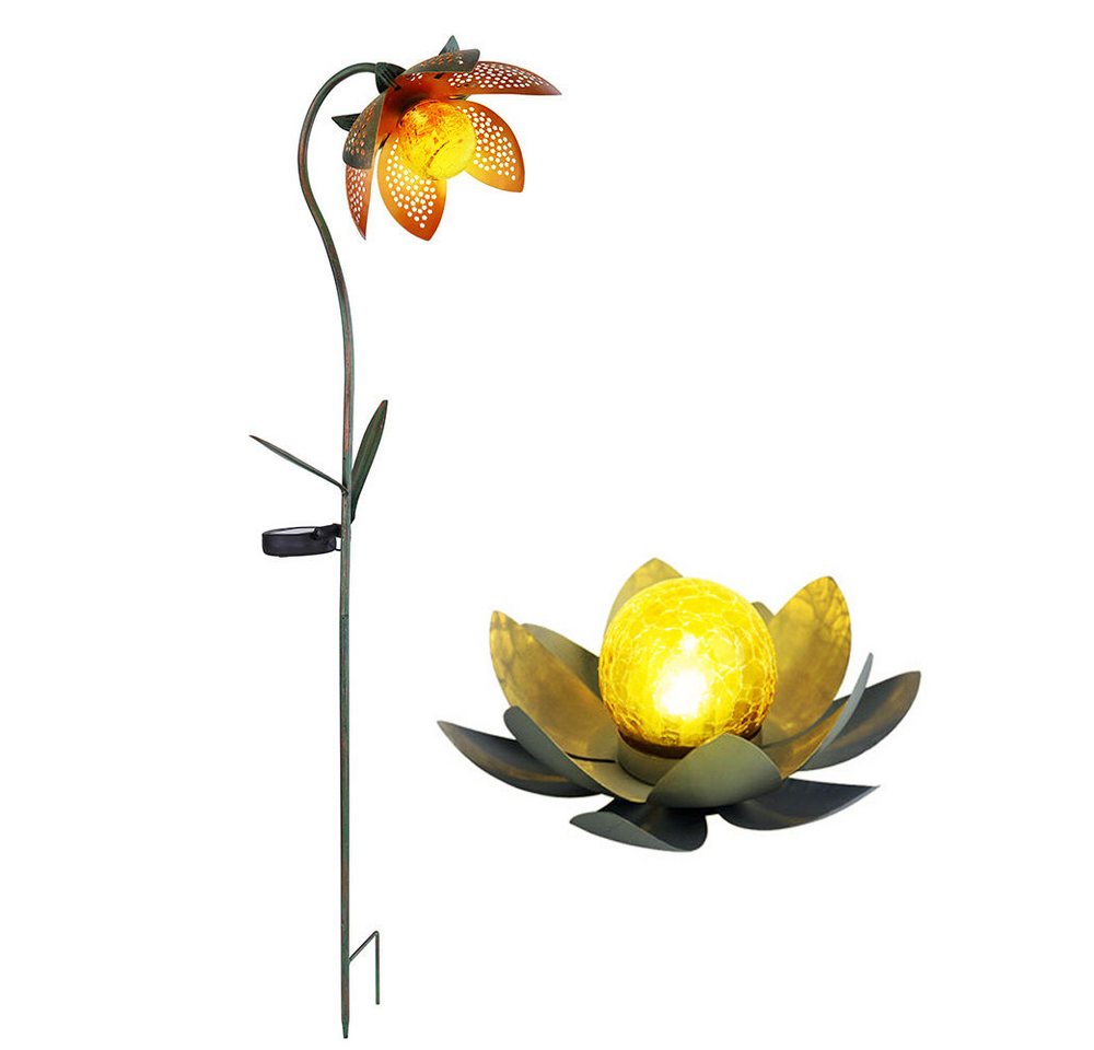 GLOBO LIGHTING LED Solarleuchte, LED-Leuchtmittel fest verbaut, Kaltweiß, Solardeko Außenlampe Blume Lotusblüte Erdspieß Gartenlampe 2er Set GLOBO LIGHTING LED Solarleuchte, LED-Leuchtmittel fest verbaut, Kaltweiß, Solardeko Außenlampe Blume Lotusblüte Erdspieß Gartenlampe 2er Set von GLOBO LIGHTING