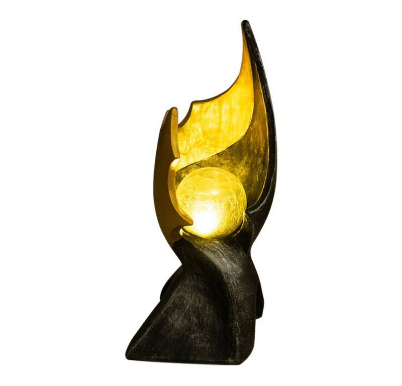 GLOBO LIGHTING LED Solarleuchte, LED-Leuchtmittel fest verbaut, Warmweiß, flackernde LED Solar-Skulptur Gartenlampe Außen Solarlampe Feuereffekt von GLOBO LIGHTING