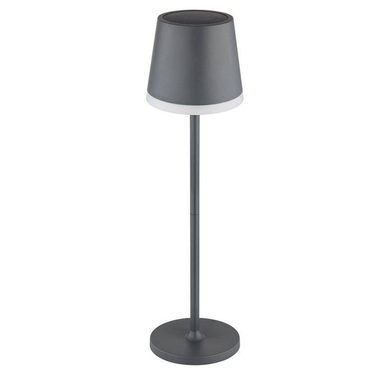 GLOBO LIGHTING LED Solarleuchte, LED-Leuchtmittel fest verbaut, Warmweiß, Gartendeko Solarlampe Tischleuchte LED Akku Terrassenlampe anthrazit H von GLOBO LIGHTING