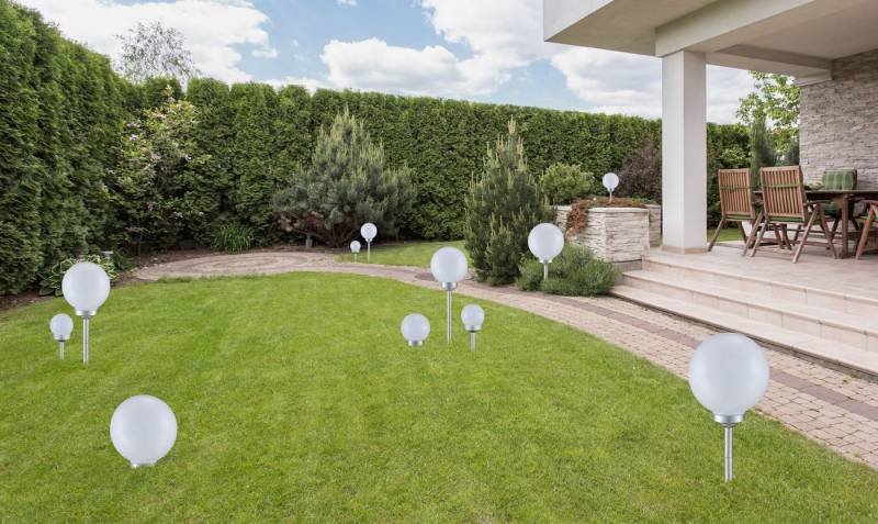 GLOBO LIGHTING LED Solarleuchte Solarleuchte Garten Kugel 25 cm Solarlampe Außen Außenleuchte Solar von GLOBO LIGHTING