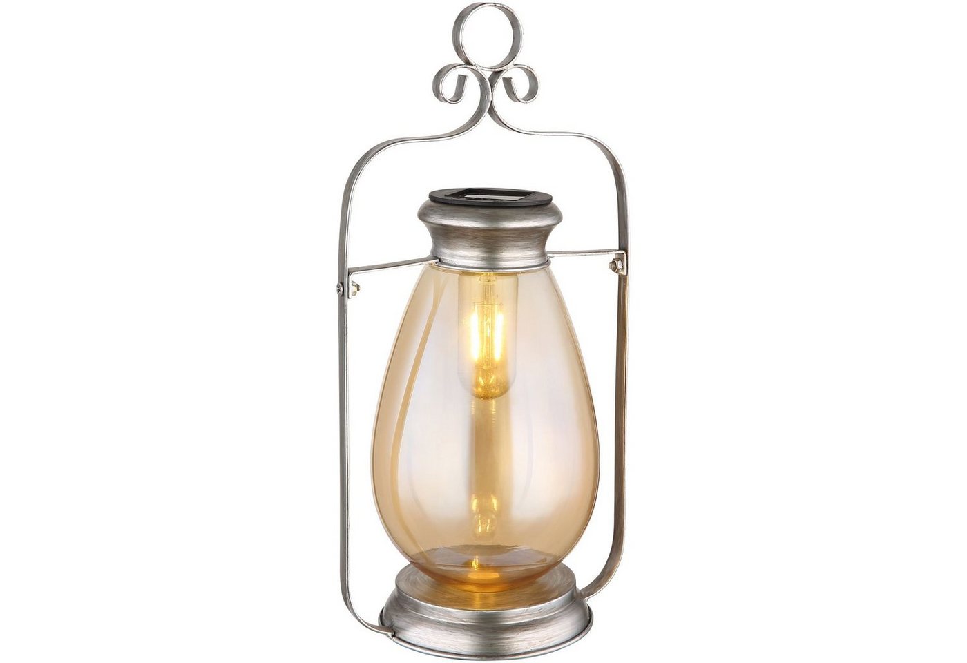GLOBO LIGHTING LED Solarleuchte Solarleuchte Garten Solarlaterne Außen Retro Laterne Outdoor von GLOBO LIGHTING