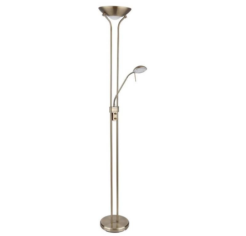 GLOBO LIGHTING LED Stehlampe, LED-Leuchtmittel fest verbaut, Warmweiß, Stehlampe Deckenfluter LED dimmbar mit Leselampe LED-Stehlampen von GLOBO LIGHTING