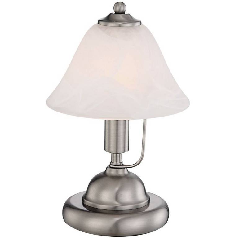 GLOBO LIGHTING LED Tischleuchte, Leuchtmittel inklusive, Warmweiß, LED Tischleuchte Touch Nachttischleuchte Alabaster Glas Tischlampe von GLOBO LIGHTING