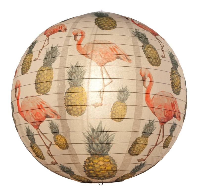 GLOBO LIGHTING Lampenschirm PARADIES, Weiß, Flamingo-Muster, Ø 40 cm, ohne Pendelaufhängung GLOBO LIGHTING Lampenschirm PARADIES, Weiß, Flamingo-Muster, Ø 40 cm, ohne Pendelaufhängung von GLOBO LIGHTING