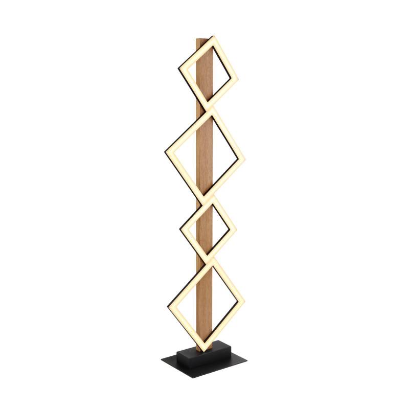 Globo Led Stehleuchte Standlampe Licht Schwarz Holz Vierflammig Kabelschalter B-Ware von Globo